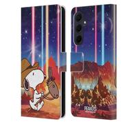 Head Case Designs sous Licence Officielle Peanuts Voyage De Cheval De Nébuleuse Snoopy Cow-Boy Spatial Étui Portefeuille en Cuir Compatible avec Samsung Galaxy A35 5G