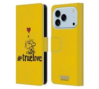 Head Case Designs sous Licence Officielle Peanuts Woodstock Vrai Amour Scellé avec Un Baiser Étui Portefeuille en Cuir Compatible avec Apple iPhone 17 Pro