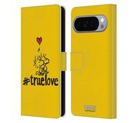 Head Case Designs sous Licence Officielle Peanuts Woodstock Vrai Amour Scellé avec Un Baiser Étui Portefeuille en Cuir Compatible avec Google Pixel 10 Pro XL