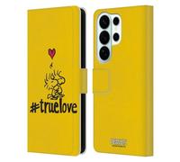 Head Case Designs sous Licence Officielle Peanuts Woodstock Vrai Amour Scellé avec Un Baiser Étui Portefeuille en Cuir Compatible avec Samsung Galaxy S26 Ultra