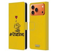 Head Case Designs sous Licence Officielle Peanuts Woodstock Vrai Amour Scellé avec Un Baiser Étui Portefeuille en Cuir Compatible avec Apple iPhone 17 Pro Max