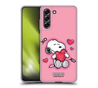 Head Case Designs sous Licence Officielle Peanuts XOXO Snoopy Aérographe De Passage Coque en Gel [Protection de Qualité Militaire] Compatible avec Samsung Galaxy S21 FE 5G Et Compatible avec MagSafe