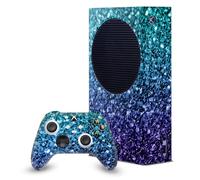 Head Case Designs Sous Licence Officielle PLdesign Bleu Aqua Mix Art Enveloppement De Console De Jeu Et Skins Pour Manette De Jeu Ensemble compatible avec Xbox Series S Console & Controller Bundle