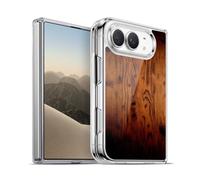 Head Case Designs sous Licence Officielle PLdesign Brun Brûlé Rustique Vintage Impressions sur Bois Coque en Gel [Qualité Militaire] Compatible avec Apple iPhone Duo Et Compatible avec MagSafe