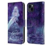 Head Case Designs sous Licence Officielle Rachel Anderson Sirène Bleue Et Violette Galaxy Celestial Art Étui Portefeuille en Cuir Compatible avec Apple iPhone 15 Plus