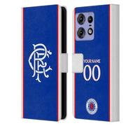Head Case Designs sous Licence Officielle Rangers FC Coutume Personnalisé Accueil Kit 2025/26 Étui Portefeuille en Cuir Compatible avec Motorola Edge 50 Pro