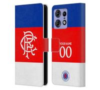 Head Case Designs sous Licence Officielle Rangers FC Coutume Personnalisé Away Kit 2025/26 Étui Portefeuille en Cuir Compatible avec Motorola Edge 50 Pro