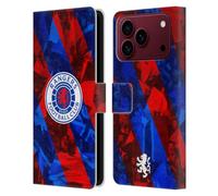 Head Case Designs sous Licence Officielle Rangers FC Stadium Stripes Écusson Étui Portefeuille en Cuir Compatible avec Apple iPhone 18 Pro Max