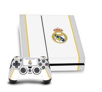 Head Case Designs sous Licence Officielle Real Madrid CF Blanc Badge Vinyle Autocollant De Jeu Peau Autocollant Compatible avec Sony Playstation 4 PS4 Console and DualShock 4 Controller Bundle