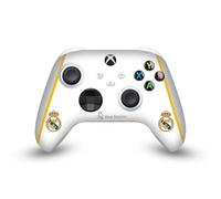 Head Case Designs sous Licence Officielle Real Madrid CF Blanc Badge Vinyle Autocollant De Jeu Peau Autocollant Couverture Compatible avec Xbox Series X/S Controller