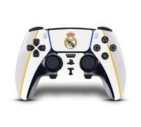 Head Case Designs sous Licence Officielle Real Madrid CF Blanc Badge Vinyle Autocollant De Jeu Peau Autocollant Couverture Compatible avec Sony PlayStation 5 PS5 DualSense Edge Controller