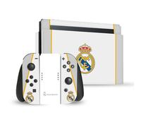 Head Case Designs sous Licence Officielle Real Madrid CF Blanc Badge Vinyle Autocollant De Jeu Peau Autocollant Couverture Compatible avec Nintendo Switch Console & Dock & Joy-Con Controller Bundle
