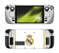 Head Case Designs sous Licence Officielle Real Madrid CF Blanc Badge Vinyle Autocollant Peau Autocollant Couverture Compatible avec Valve Steam Deck