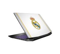Head Case Designs sous Licence Officielle Real Madrid CF Blanc Badge Vinyle Autocollant Peau Autocollant Couverture Compatible avec HP Pavilion 15.6" 15-dk0047TX