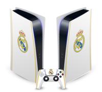 Head Case Designs sous Licence Officielle Real Madrid CF Blanc Badge Vinyle Plaque Frontale Autocollant De Jeu Peau Compatible avec Sony Playstation 5 PS5 Digital Console and DualSense Controller