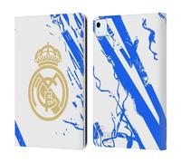 Head Case Designs sous Licence Officielle Real Madrid CF Blanc Et Bleu Urbain Étui Portefeuille en Cuir Compatible avec Apple iPad Air 11 2020/2022/2024/2025