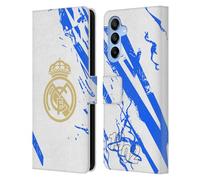 Head Case Designs sous Licence Officielle Real Madrid CF Blanc Et Bleu Urbain Étui Portefeuille en Cuir Compatible avec Samsung Galaxy A16 5G