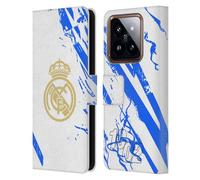 Head Case Designs sous Licence Officielle Real Madrid CF Blanc Et Bleu Urbain Étui Portefeuille en Cuir Compatible avec Xiaomi 14