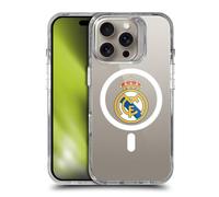 Head Case Designs sous Licence Officielle Real Madrid CF Blason Icône de Logo Étui Antichoc [Protection de Qualité Militaire] Compatible avec Apple iPhone 16 Pro et Compatible avec MagSafe