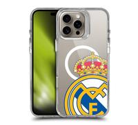 Head Case Designs sous Licence Officielle Real Madrid CF Blason Surdimensionné Icône de Logo Étui Antichoc [Qualité Militaire] Compatible avec Apple iPhone 16 Pro Max et Compatible avec MagSafe