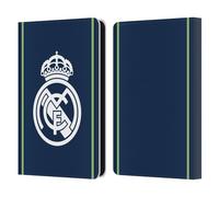 Head Case Designs sous Licence Officielle Real Madrid CF Bleu Foncé Badge Étui Portefeuille en Cuir Compatible avec Amazon Kindle 11th Gen 6in 2022