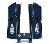 Head Case Designs sous Licence Officielle Real Madrid CF Bleu Foncé Badge Vinyle Autocollant De Jeu Peau Compatible avec Sony Playstation 5 PS5 Pro Digital Edition Console & DualSense Controller