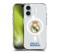 Head Case Designs sous Licence Officielle Real Madrid CF Hala Madrid Icône de Logo Étui Antichoc [Protection de Qualité Militaire] Compatible avec Apple iPhone 16 et Compatible avec MagSafe