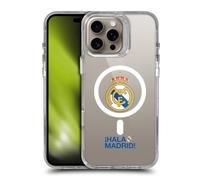 Head Case Designs sous Licence Officielle Real Madrid CF Hala Madrid Icône de Logo Étui Antichoc [Protection de Qualité Militaire] Compatible avec Apple iPhone 16 Pro Max et Compatible avec MagSafe