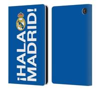 Head Case Designs sous Licence Officielle Real Madrid CF Hala Madrid Origine Étui Portefeuille en Cuir Compatible avec Amazon Fire 7 2022