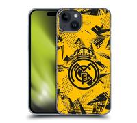 Head Case Designs sous Licence Officielle Real Madrid CF Jaune Urbain Coque Dure pour l'arrière Compatible avec Apple iPhone 15 Plus