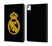 Head Case Designs sous Licence Officielle Real Madrid CF Logo Doré Origine Étui Portefeuille en Cuir Compatible avec Apple iPad Air 11 2020/2022/2024/2025