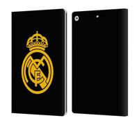 Head Case Designs sous Licence Officielle Real Madrid CF Logo Doré Origine Étui Portefeuille en Cuir Compatible avec Apple iPad 10.2 2019/2020/2021