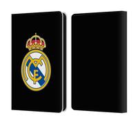 Head Case Designs sous Licence Officielle Real Madrid CF Logo Noir Simple Origine Étui Portefeuille en Cuir Compatible avec Amazon Kindle 11th Gen 6in 2022