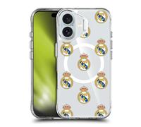 Head Case Designs sous Licence Officielle Real Madrid CF Motif Icône de Logo Étui Antichoc [Protection de Qualité Militaire] Compatible avec Apple iPhone 16 et Compatible avec MagSafe