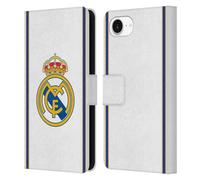 Head Case Designs sous Licence Officielle Real Madrid CF Retour 99/00 Blanc Rétro Étui Portefeuille en Cuir Compatible avec Apple iPhone 16e / iPhone 17e