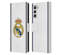 Head Case Designs sous Licence Officielle Real Madrid CF Retour 99/00 Blanc Rétro Étui Portefeuille en Cuir Compatible avec Samsung Galaxy S21+ 5G