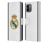Head Case Designs sous Licence Officielle Real Madrid CF Retour 99/00 Blanc Rétro Étui Portefeuille en Cuir Compatible avec Xiaomi Redmi A2