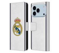 Head Case Designs sous Licence Officielle Real Madrid CF Retour 99/00 Blanc Rétro Étui Portefeuille en Cuir Compatible avec Apple iPhone 17 Pro