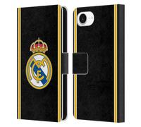 Head Case Designs sous Licence Officielle Real Madrid CF Retour 99/00 Noir Rétro Étui Portefeuille en Cuir Compatible avec Apple iPhone 16e / iPhone 17e
