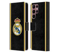 Head Case Designs sous Licence Officielle Real Madrid CF Retour 99/00 Noir Rétro Étui Portefeuille en Cuir Compatible avec Samsung Galaxy S22 Ultra 5G