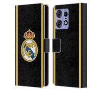 Head Case Designs sous Licence Officielle Real Madrid CF Retour 99/00 Noir Rétro Étui Portefeuille en Cuir Compatible avec Motorola Edge 50 Pro