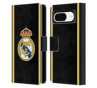 Head Case Designs sous Licence Officielle Real Madrid CF Retour 99/00 Noir Rétro Étui Portefeuille en Cuir Compatible avec Google Pixel 8
