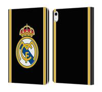 Head Case Designs sous Licence Officielle Real Madrid CF Retour 99/00 Noir Rétro Étui Portefeuille en Cuir Compatible avec Apple iPad 10.9 2022/2025