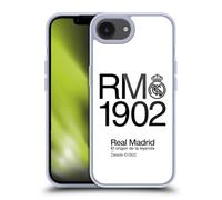Head Case Designs sous Licence Officielle Real Madrid CF RM 1902 Légende Coque en Gel [Protection de Qualité Militaire] Compatible avec Apple iPhone 16e Et Compatible avec MagSafe