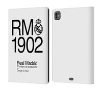 Head Case Designs sous Licence Officielle Real Madrid CF RM 1902 Légende Étui Portefeuille en Cuir Compatible avec Apple iPad Pro 11 M4 2024
