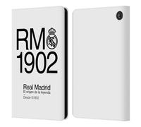 Head Case Designs sous Licence Officielle Real Madrid CF RM 1902 Légende Étui Portefeuille en Cuir Compatible avec Amazon Fire 7 2022