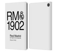 Head Case Designs sous Licence Officielle Real Madrid CF RM 1902 Légende Étui Portefeuille en Cuir Compatible avec Amazon Fire Max 11 2023