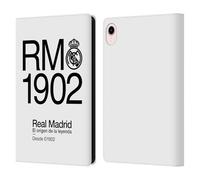 Head Case Designs sous Licence Officielle Real Madrid CF RM 1902 Légende Étui Portefeuille en Cuir Compatible avec Apple iPad Mini (2021/2024)