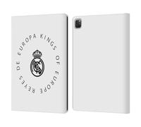 Head Case Designs sous Licence Officielle Real Madrid CF Rois d'europe Légende Étui Portefeuille en Cuir Compatible avec Apple iPad Pro 12.9 2020/2021/2022