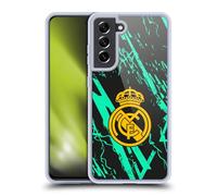 Head Case Designs sous Licence Officielle Real Madrid CF Vert Et Or Urbain Coque en Gel [Protection de Qualité Militaire] Compatible avec Samsung Galaxy S21 FE 5G Et Compatible avec MagSafe